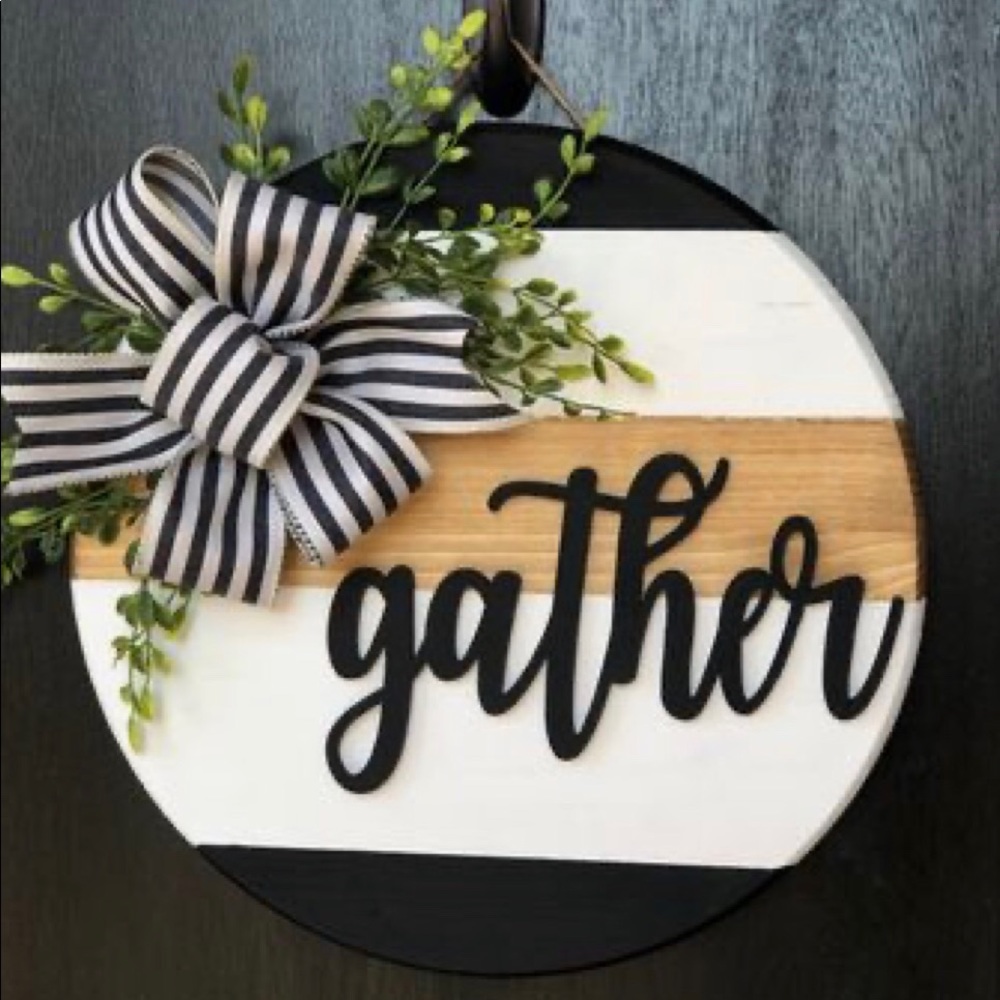 Handmade wreath signs